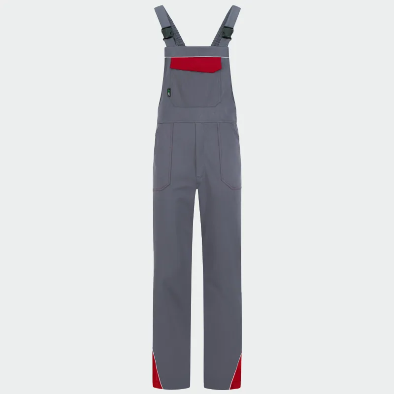 Poletne delovne hlače z naramnicami BWOLF ARES, temno siva barva, velikost 3XL