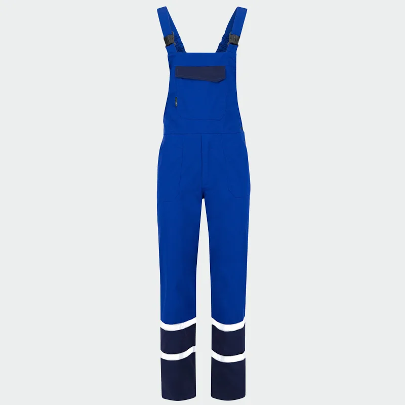 Poletne delovne hlače z naramnicami BWOLF CHAR, barva Royal Blue, velikost 4XL
