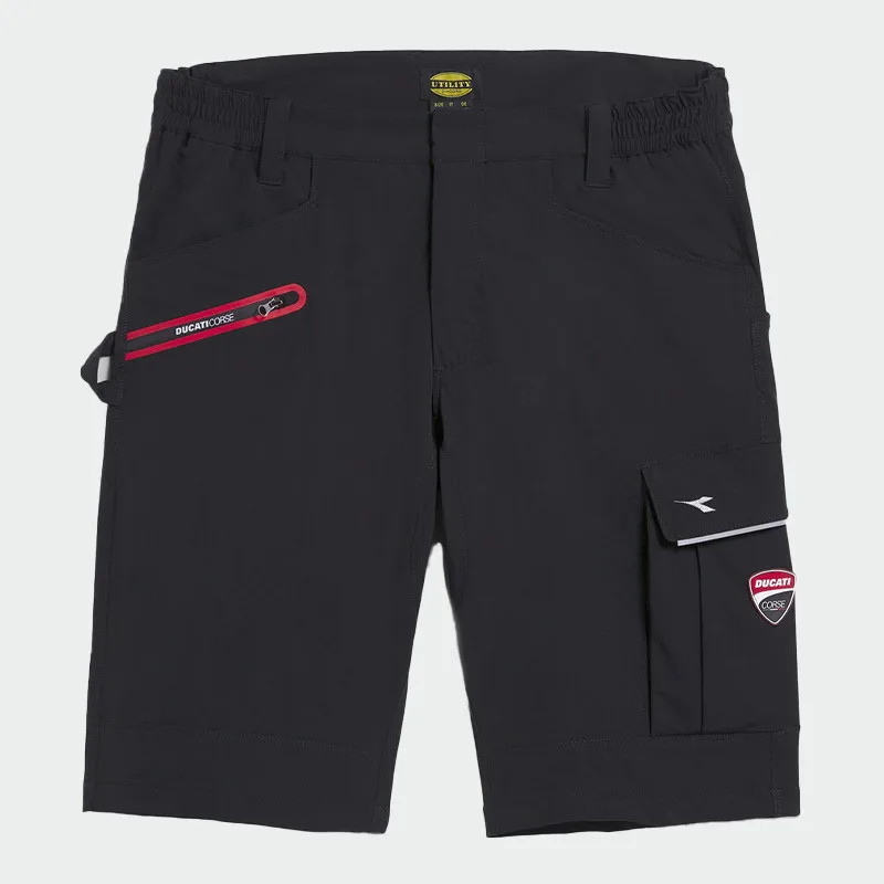 Delovne kratke hlače Diadora BERMUDA DUCATI, črne barve, velikost M