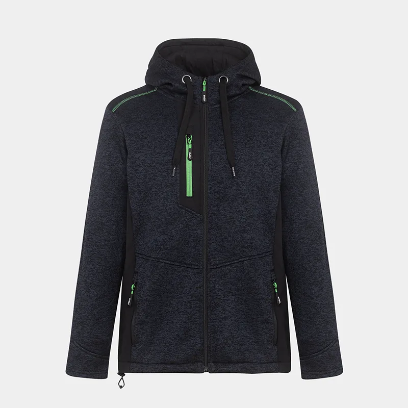 Majica z zadrgo BWOLF NORD Hoodie, barva: modra melirana, velikost 4XL