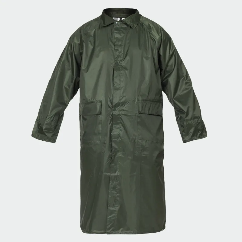 Dežni plašč BWOLF POSEIDON, temno zelena barva, velikost 4XL