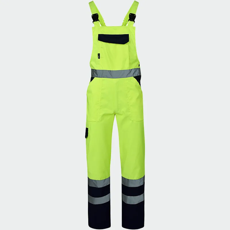Hi Vis hlače z naramnicami BWOLF JINX, rumene barve
