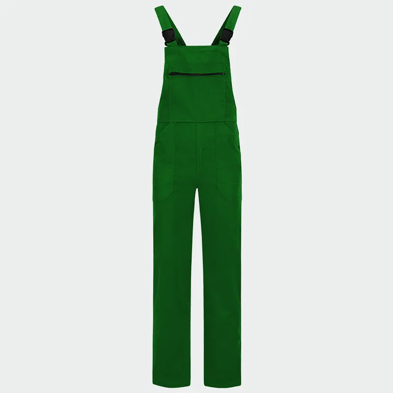 Poletne delovne hlače z naramnicami BWOLF SLATER, barva »Green Grass«, velikost 2XL