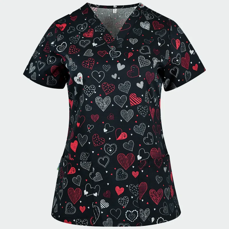 Majica s kratkimi rokavi Bwell BAMBINA z motivom »Dark Hearts«, velikost S