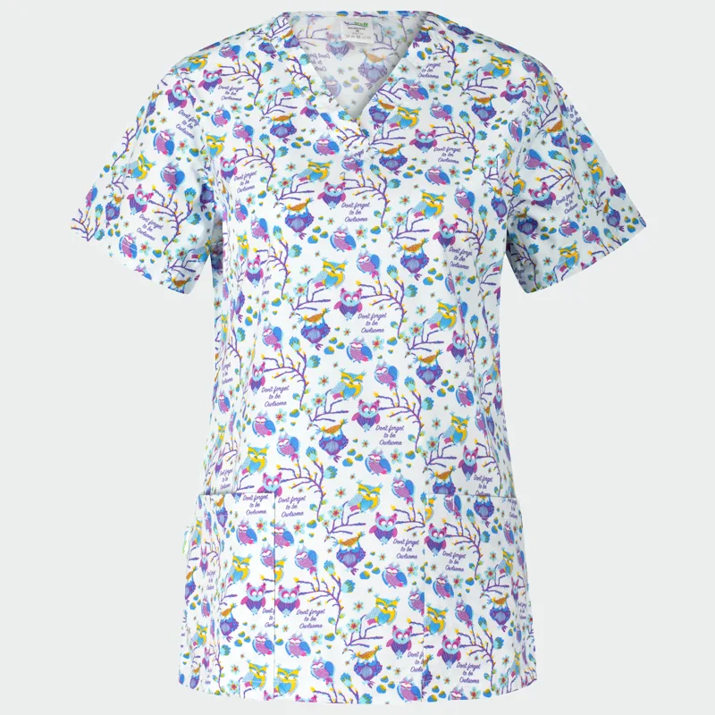 Majica z dolgimi rokavi Bwell BAMBINA z motivom »White Owls«, velikost XS