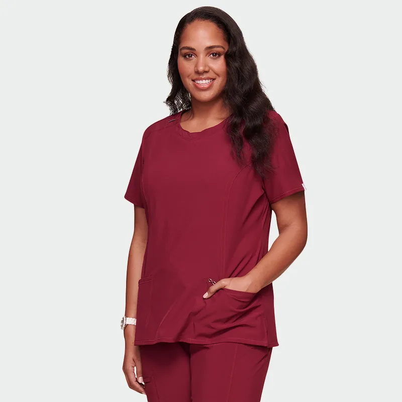 Delovna bluzka CHEROKEE INFINITY CKE2624A  Vinska barva, velikost 3XL