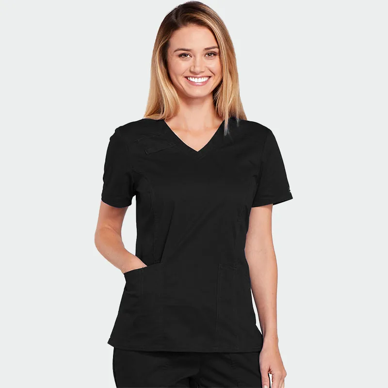 Operacijska bluzka CHEROKEE CORE STRETCH WWE4710, črna barva, velikost 2XL