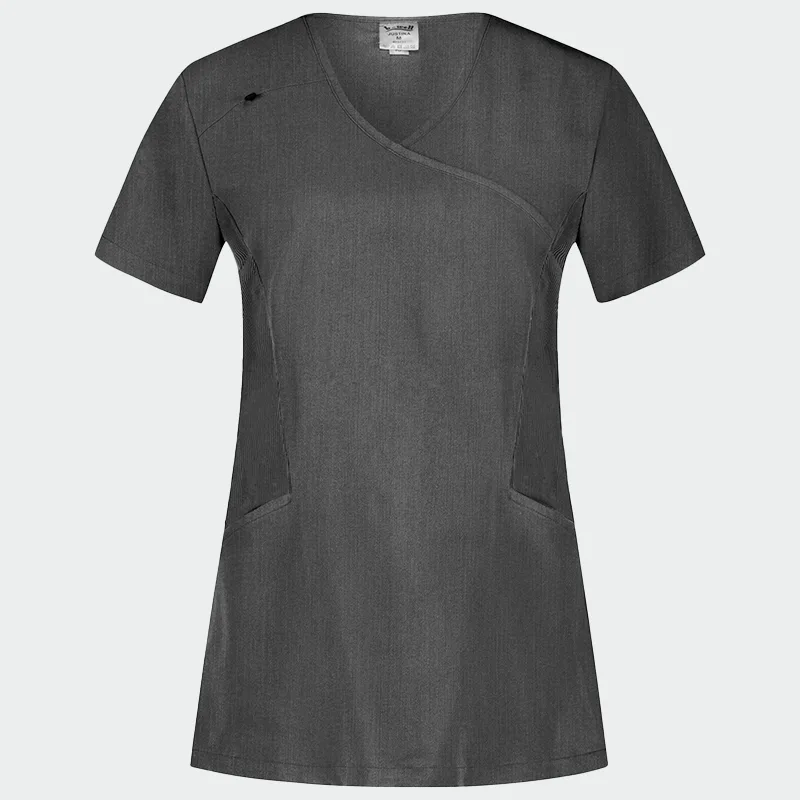 Operacijska bluzka Bwell JUSTINA, barva Heather Grey, velikost 2XL