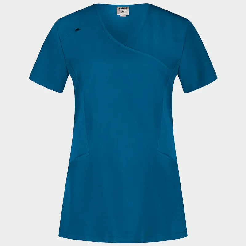 Bwell JUSTINA majica za delo, barva Caribbean Blue, velikost XL