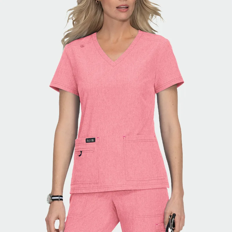 Majica za čiščenje KOI Design BASICS 373, barva Heather Soft Pink, velikost S