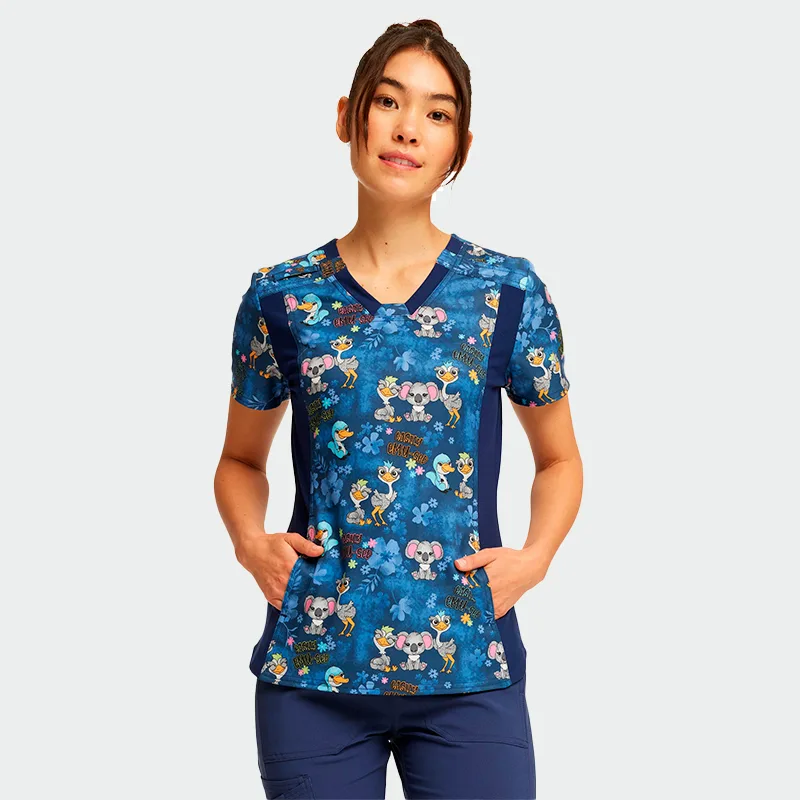 Operacijska majica CHEROKEE IFLEX CK641, potisk »Easily Emu-sed«, velikost S