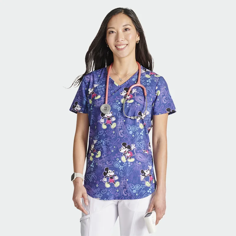 Majica s kratkimi rokavi CHEROKEE TOONIFORMS-DISNEY TF737 z motivom »Bandana Land«, velikost XS