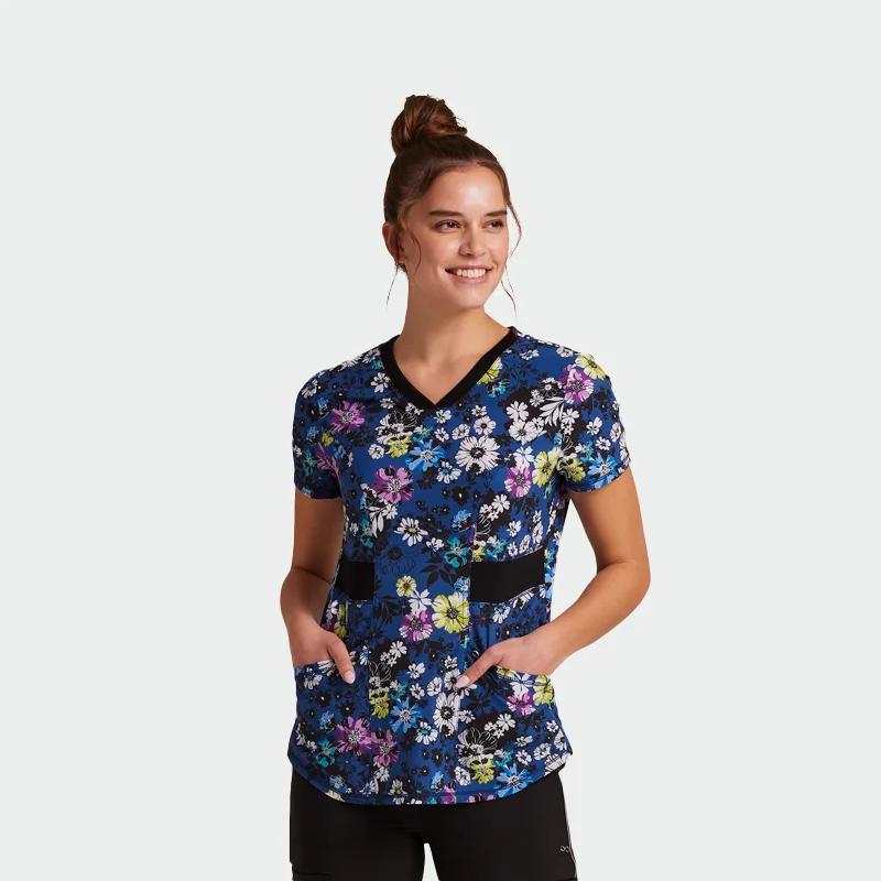 Operacijska bluzka CHEROKEE INFINITY CK771 z motivom »Bloom Me Up«, velikost 2XL