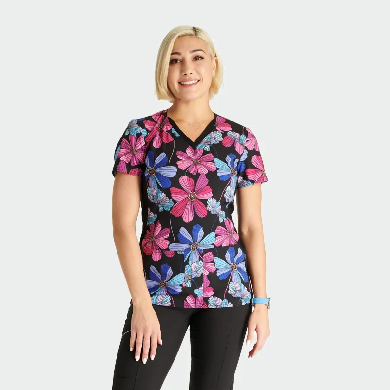 Majica s kratkimi rokavi CHEROKEE CK793, vzorec »Floral Flashback«, velikost S