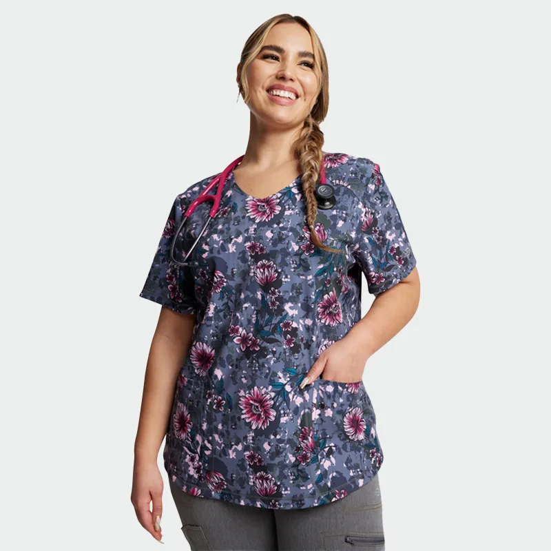 Delovna majica Dickies DK623 z motivom »Flor-get About It«, velikost S