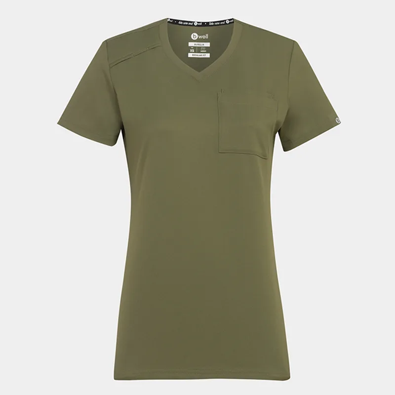 Delovna bluzka Bwell AURELIA Tunic, olivna barva, velikost S