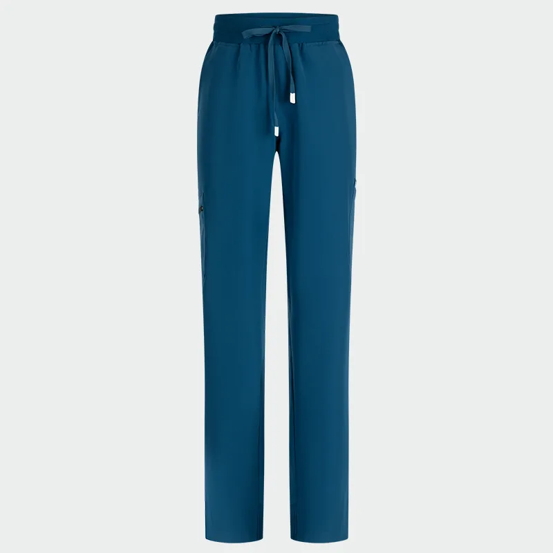 Hlače za zdravstveno osebje Bwell MAURI, barva Caribbean Blue, velikost 2XL