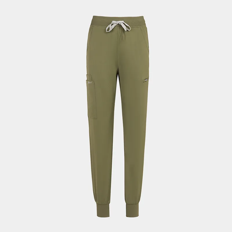 Športne hlače Bwell AURELIA Jogger, olivna barva, velikost XL
