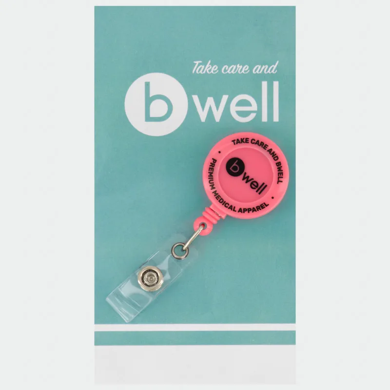 Nosilec za izkaznico Bwell BADGE, roza barva