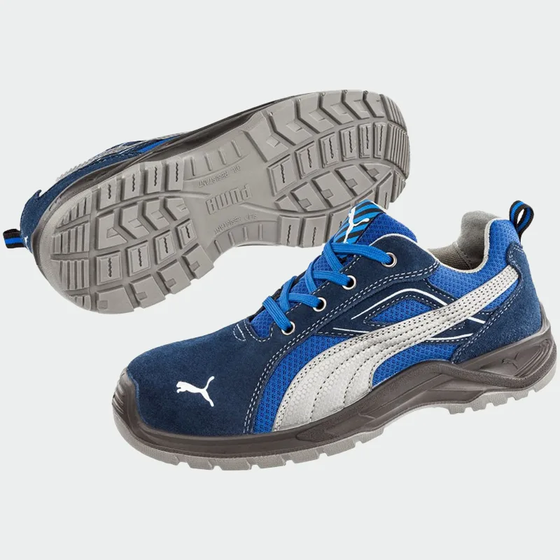 Nizki delovni čevlji s kapico za prste Puma OMNI Low S1P, modra barva