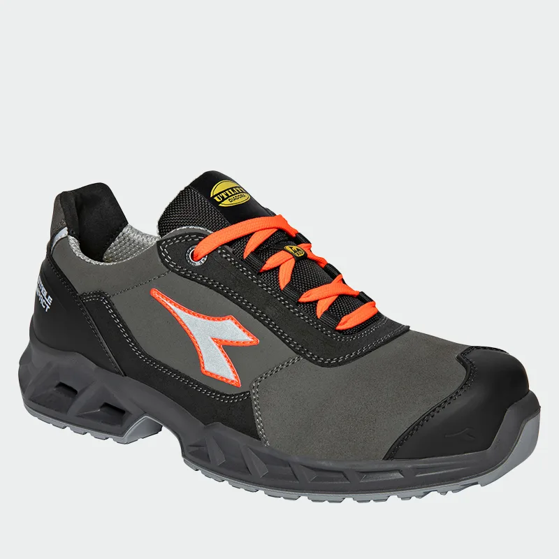 Nizki delovni čevlji s kapico na prstih Diadora SHARK STAB IMP LEAT Low S3, črni