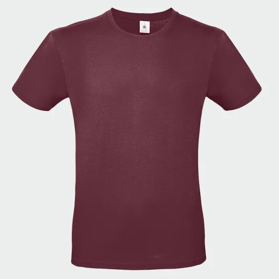 Majica iz kolekcije B&C #E150, barva Bordeaux, velikost 3XL