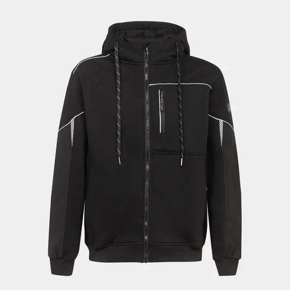 Majica z zadrgo BWOLF DAYTONA Hoodie, črna barva, velikost M