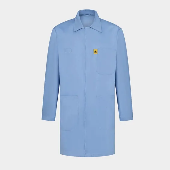 Antistatični plašč PERIDOT, barva Medical Blue, velikost L