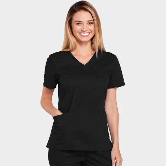 Scrub top CHEROKEE CORE STRETCH WWE4710  Black color
