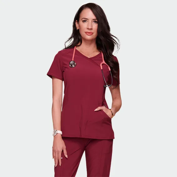 Delovna bluzka CHEROKEE INFINITY CKE2625A  Vinska barva