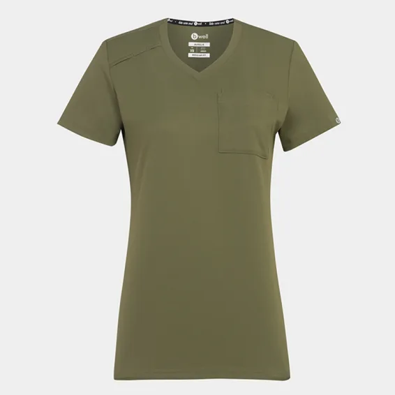 Delovna bluzka Bwell AURELIA Tunic, olivna barva, velikost S