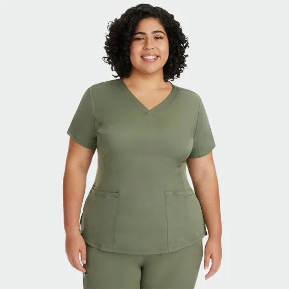 Scrub top Healing Hands HH MONICA, olivna barva, velikost XS