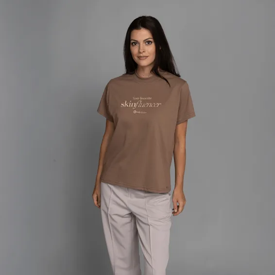 Majica Bwell Atelier SkinFluencer, barva Mocca, velikost L