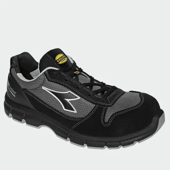 Nizki delovni čevlji s kapico za prste Diadora RUN TEXT Low S1PL, črni