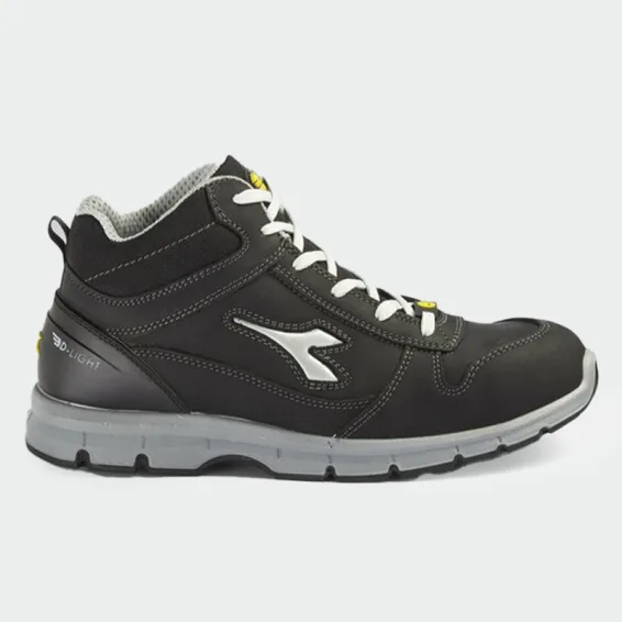 Delovni čevlji z zaščitnim noskom Diadora RUN Hi S3, črne barve, velikost 37