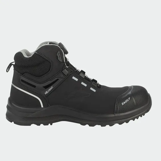 Delovni čevlji z zaščitno kapico BWOLF DEFENDER FIT HI S3S, črni