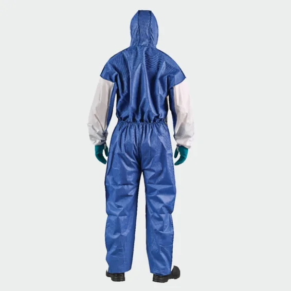 Polni kombinezon za enkratno uporabo Ansell AlphaTec® 1800 COMFORT Bound - Model 195 Bela barva