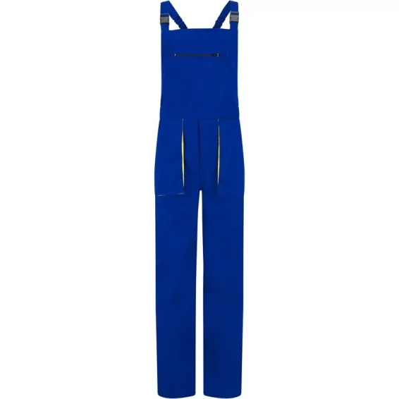 Poletne delovne hlače z naramnicami LISBON, barva Royal Blue