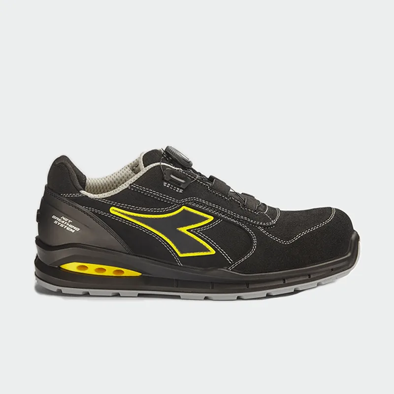 Nizki delovni čevlji s kapico na prstih Diadora RUN NET AIRBOX BOA LOW S3S, črna barva