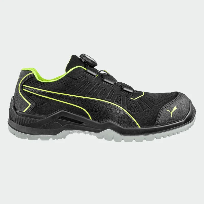 Nizki delovni čevlji s kapico na prstih Puma FUSE DISC LOW S1PS, črni
