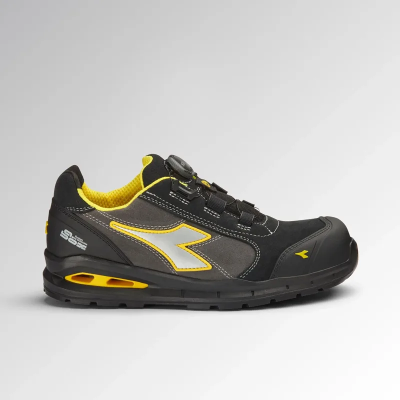 Nizki delovni čevlji s kapico za prste Diadora RUN A.BOX MASTER BOA LOW S3S, črni