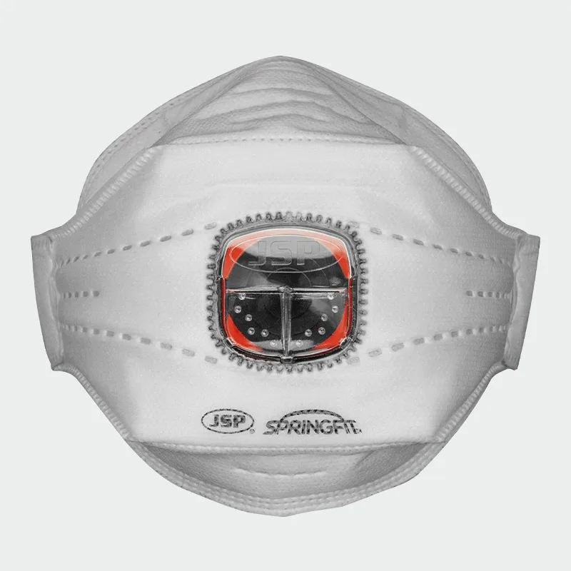 Enkratna maska FFP3 Typhoon™ z ventilom JSP SPRINGFIT™ FFP3, bela barva